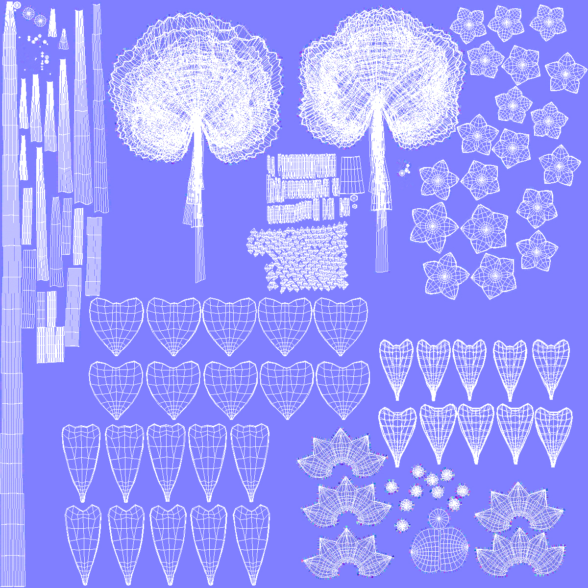 3D Country Mallow Flower