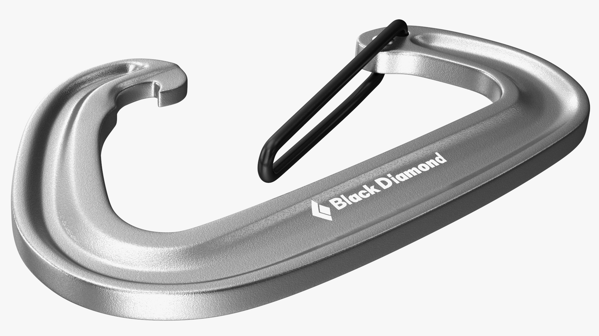 Black Diamond MiniWire Carabiner Open Grey 3D