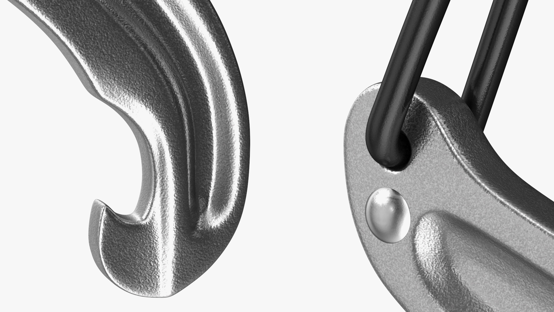 Black Diamond MiniWire Carabiner Open Grey 3D