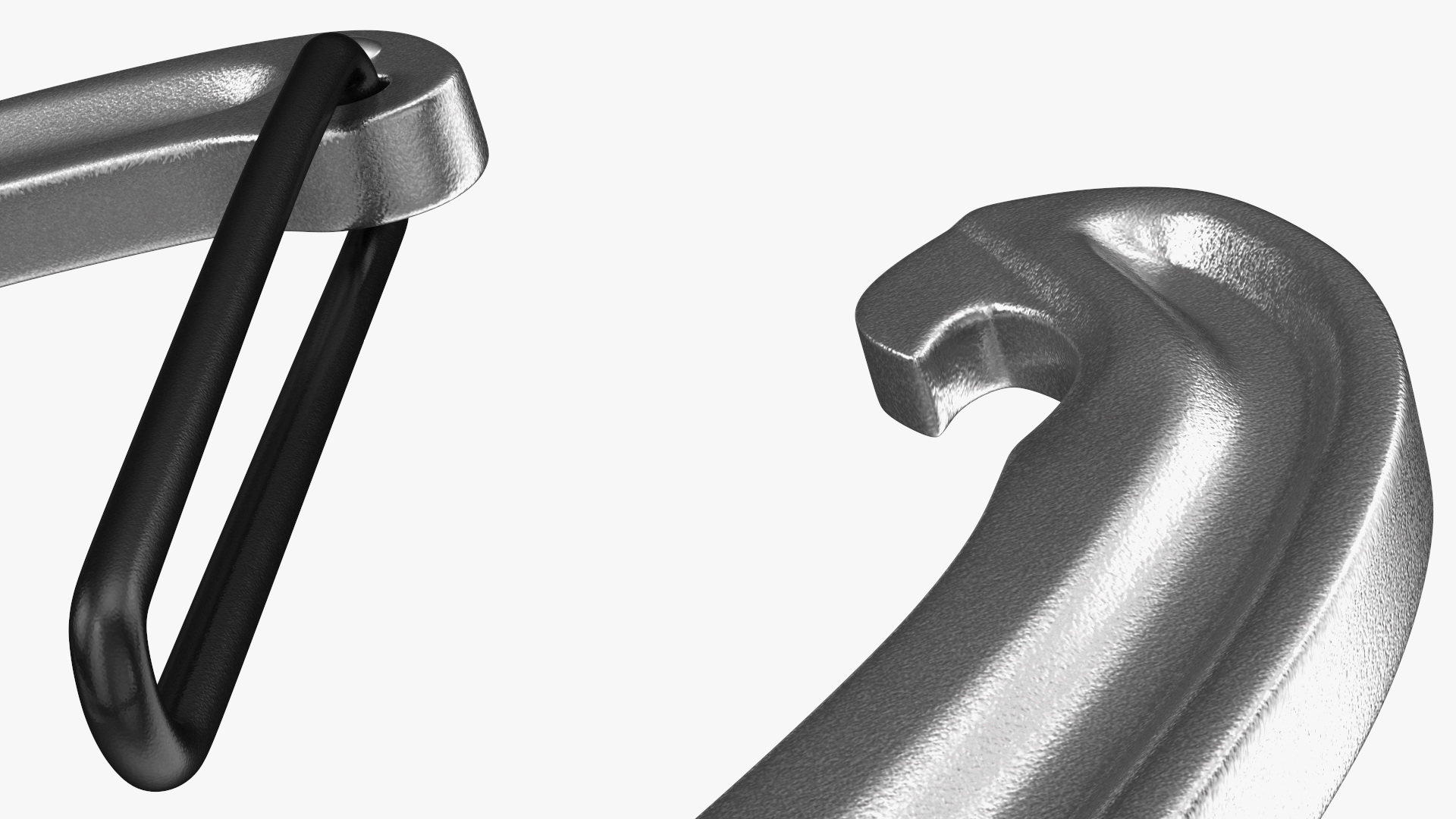 Black Diamond MiniWire Carabiner Open Grey 3D