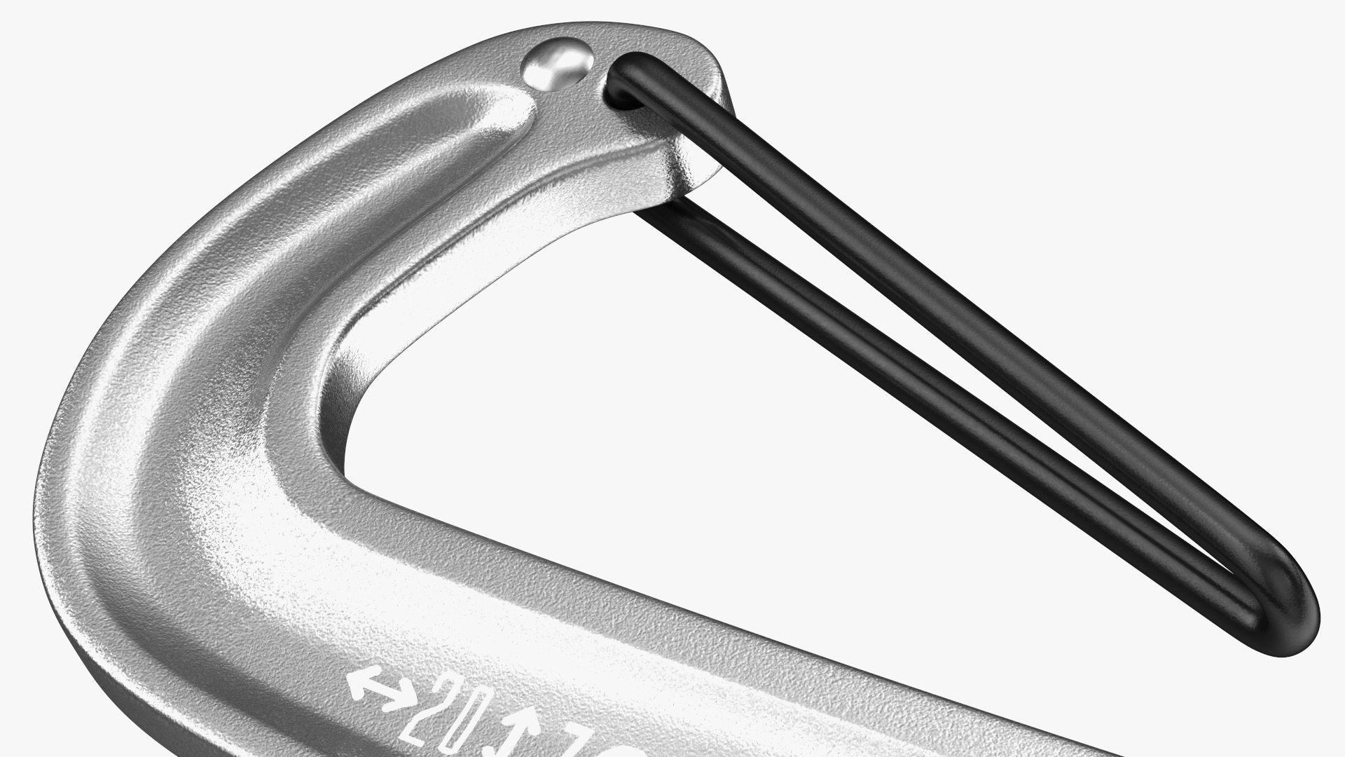 Black Diamond MiniWire Carabiner Open Grey 3D