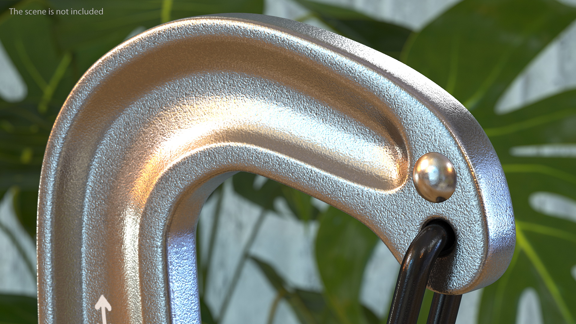 Black Diamond MiniWire Carabiner Open Grey 3D