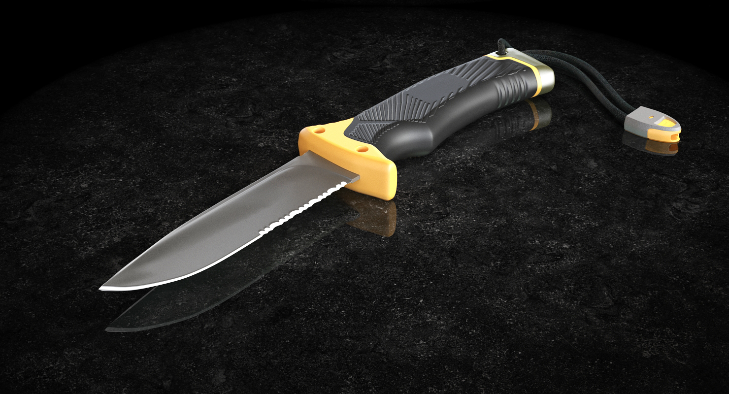 3D Tourist Knife model