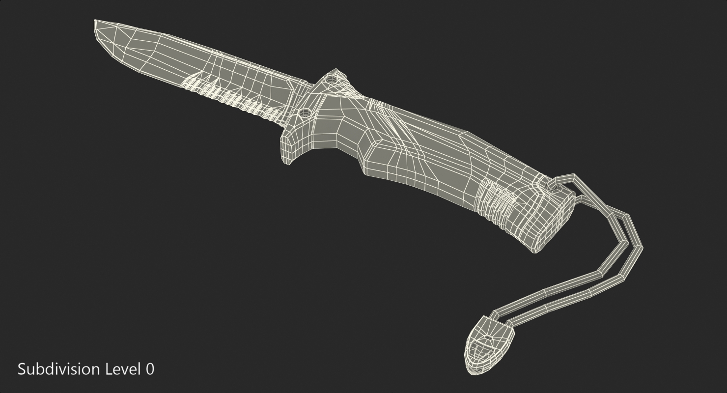 3D Tourist Knife model