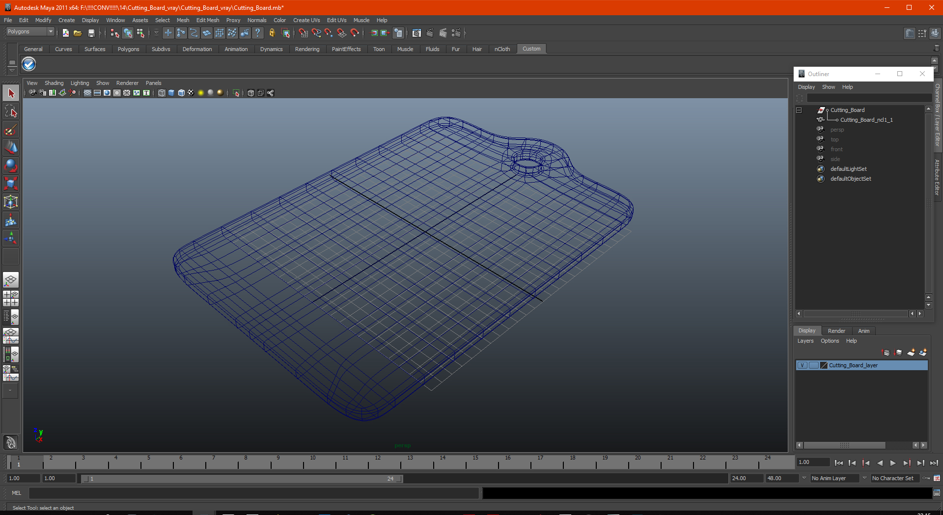 3D Cutting Board model
