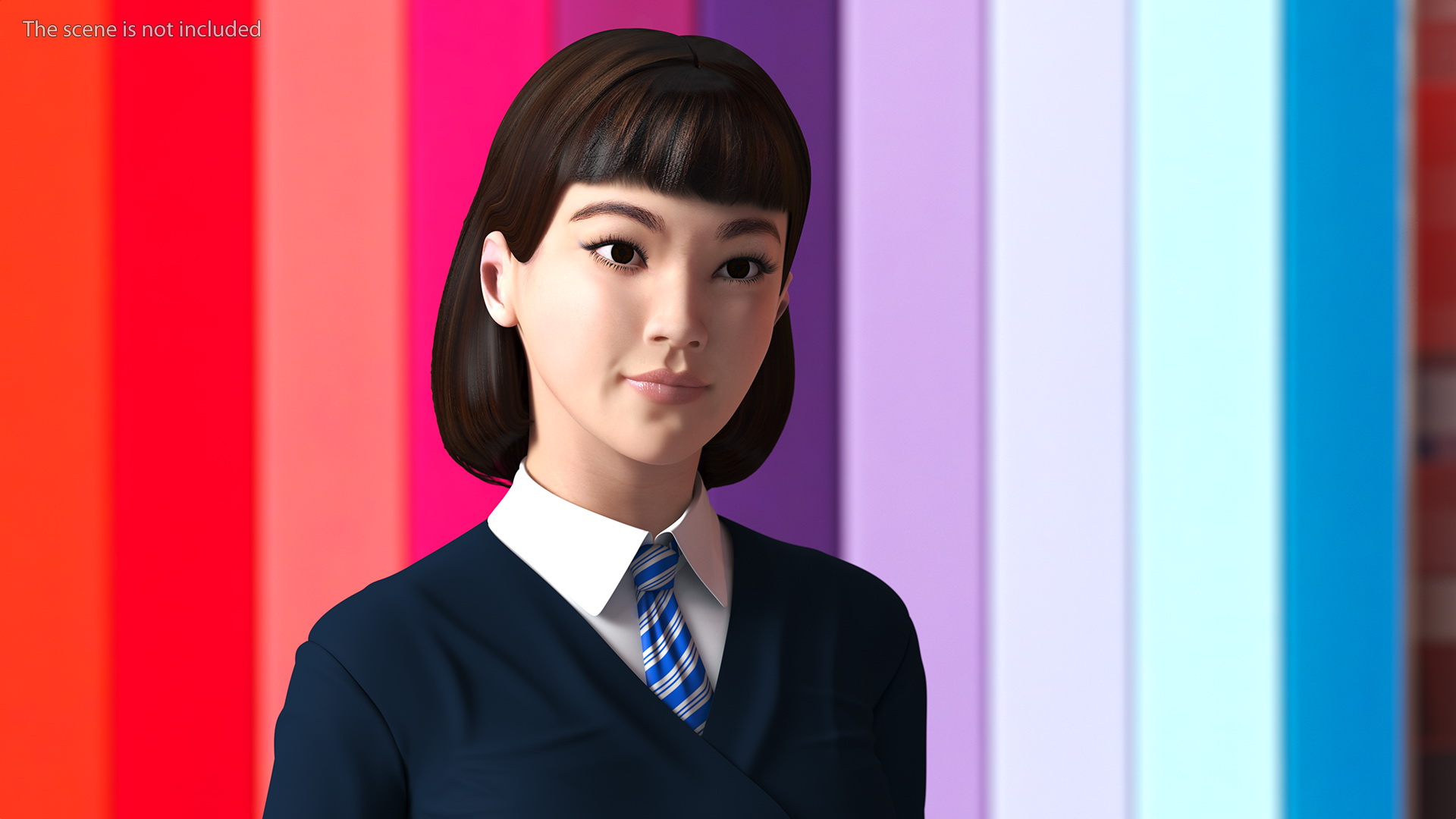 3D Chinese Schoolgirl model