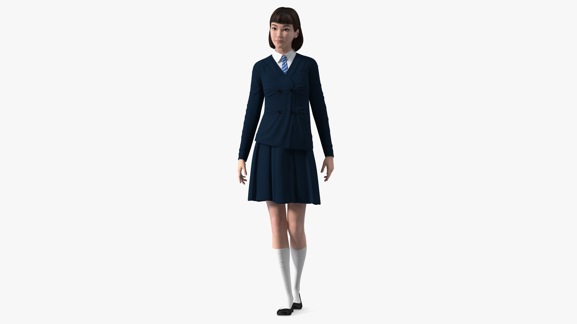 3D Chinese Schoolgirl model