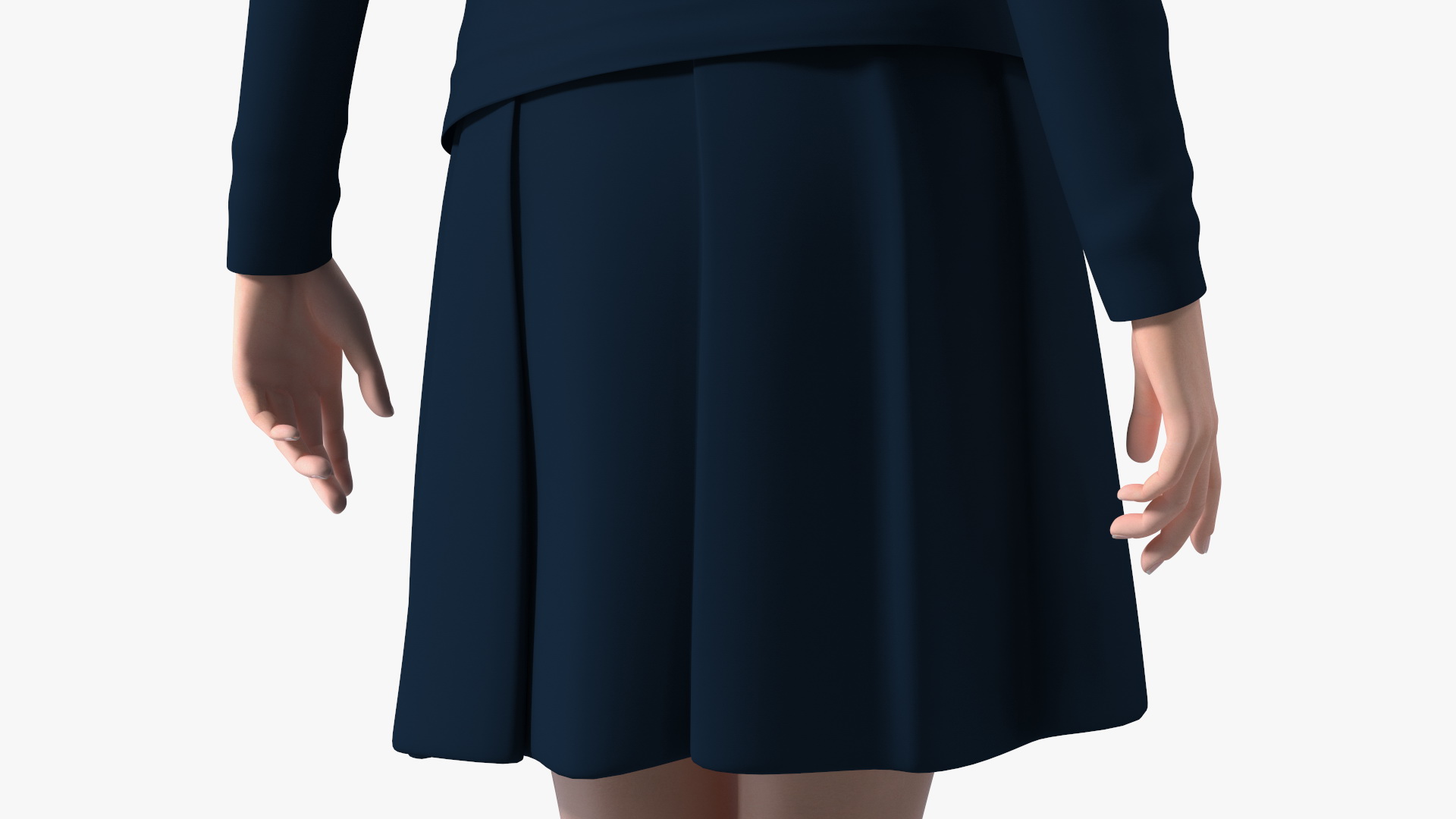 3D Chinese Schoolgirl model