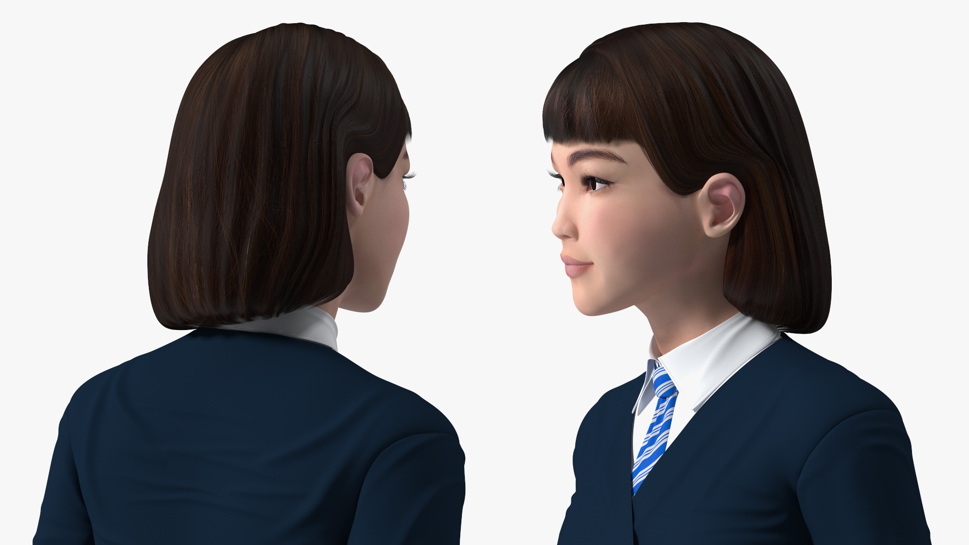 3D Chinese Schoolgirl model