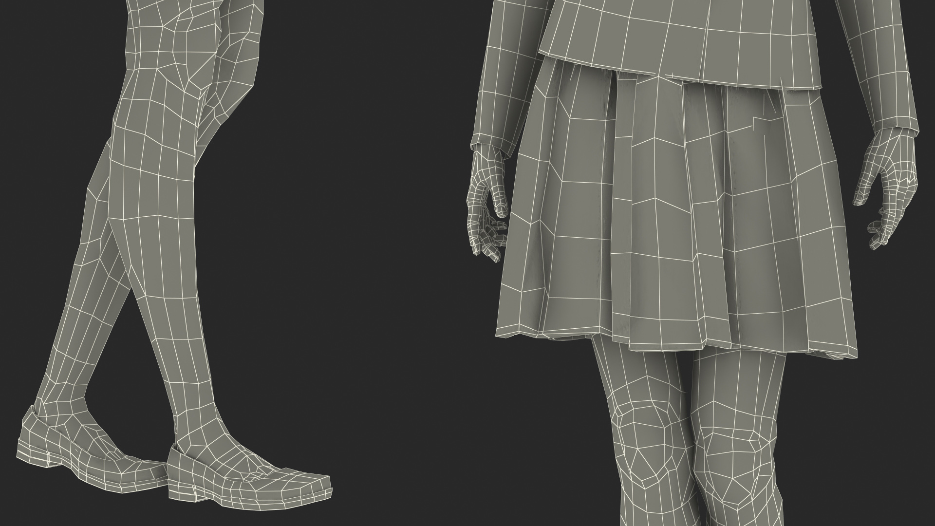 3D Chinese Schoolgirl model