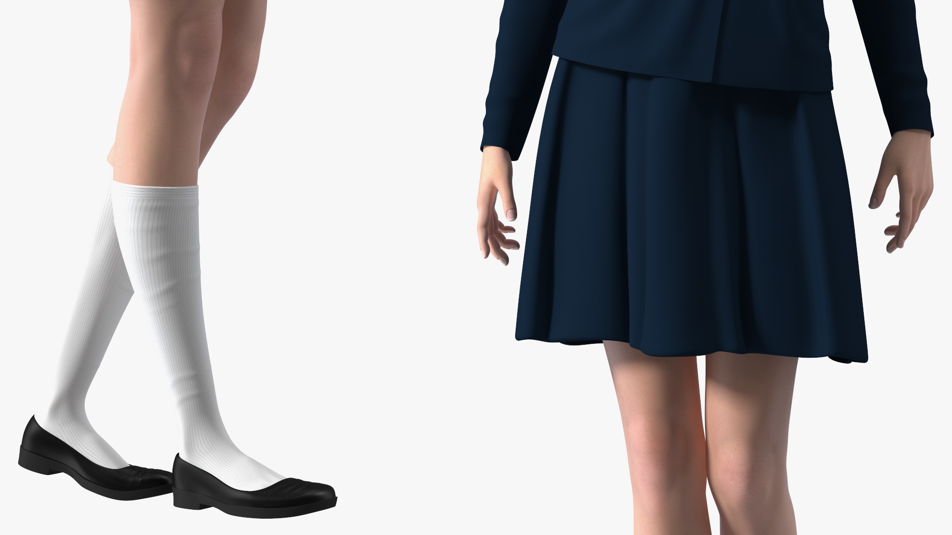 3D Chinese Schoolgirl model
