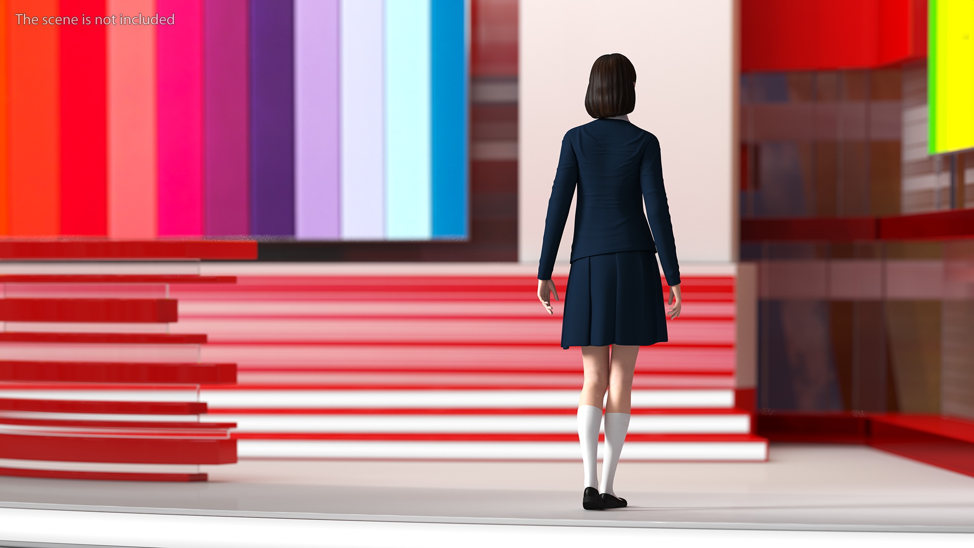 3D Chinese Schoolgirl model