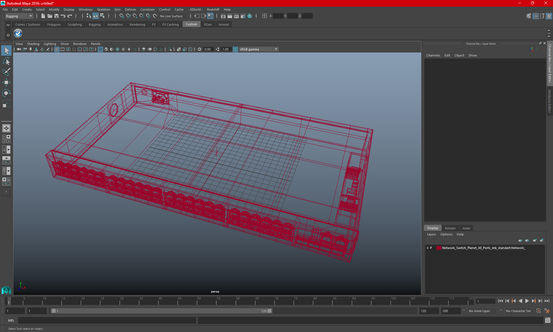 3D model Network Switch Planet 48 Ports