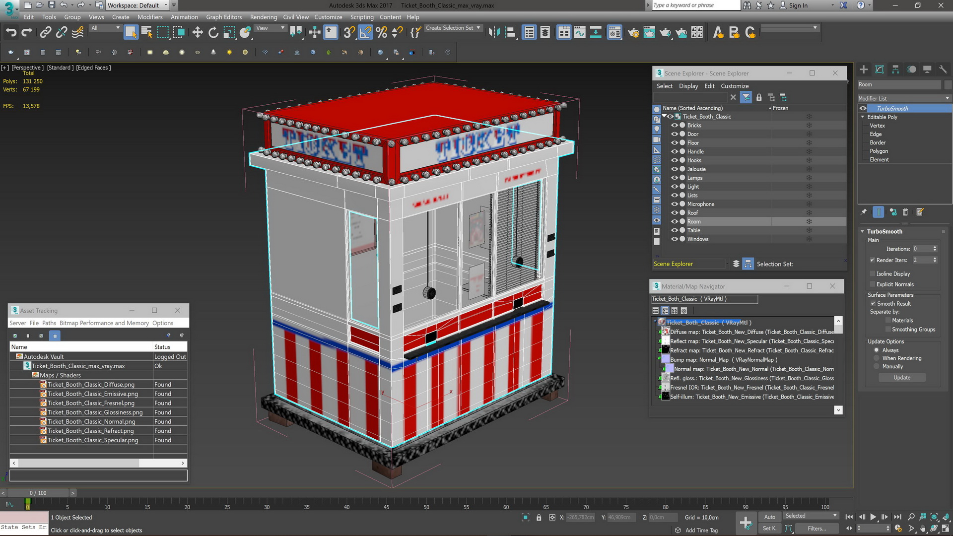 3D model Ticket Booth Classic