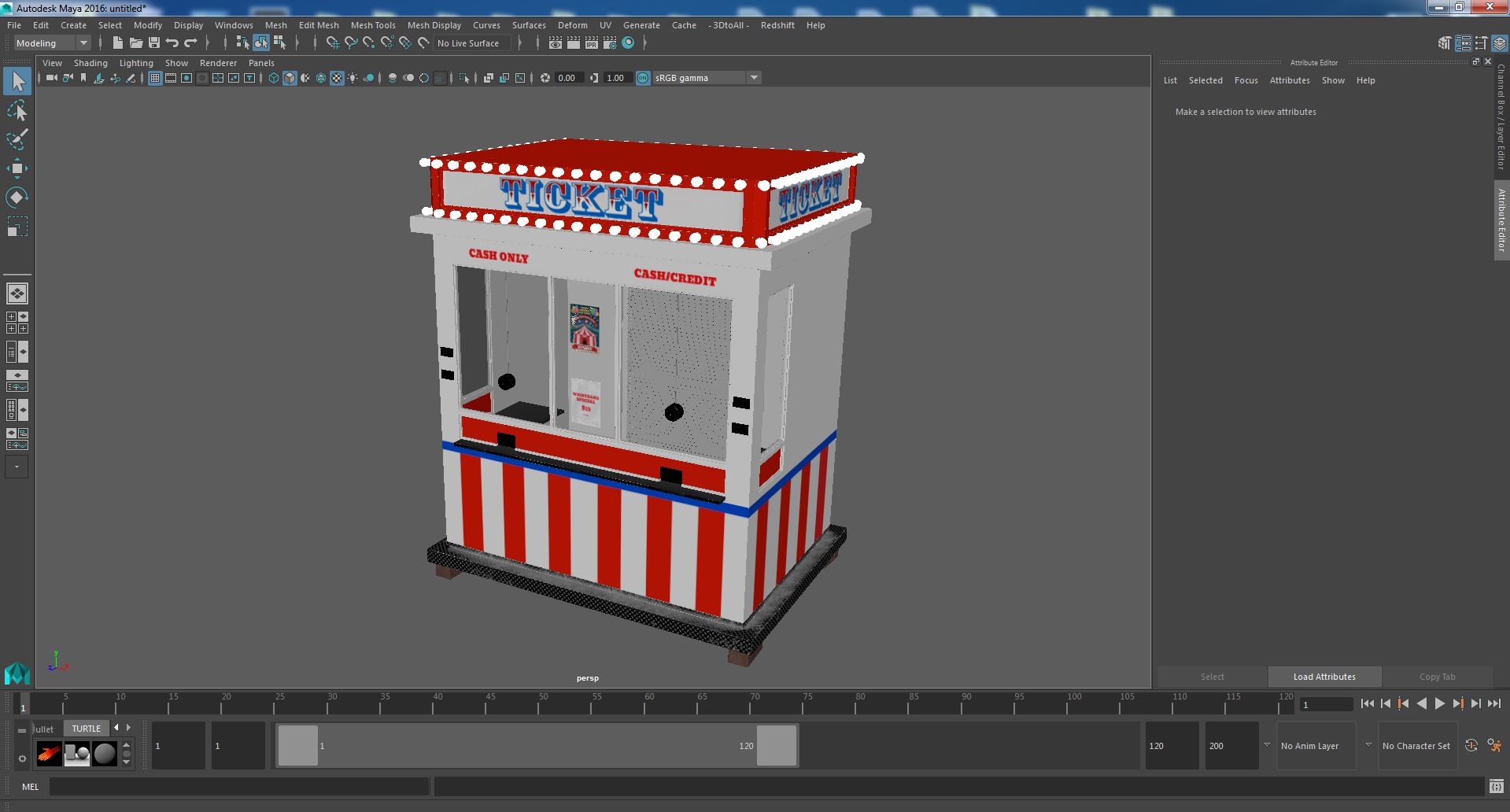 3D model Ticket Booth Classic