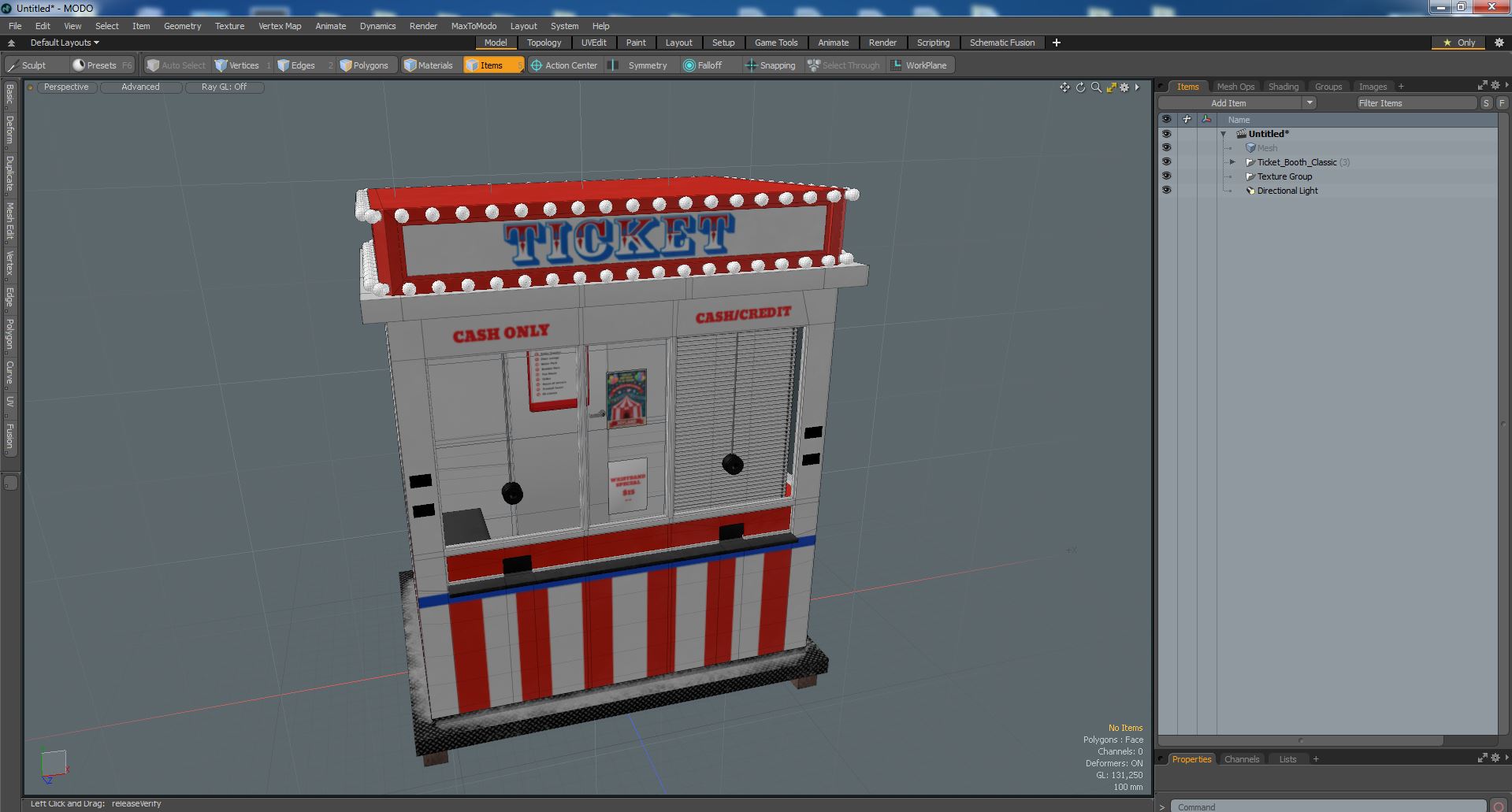 3D model Ticket Booth Classic