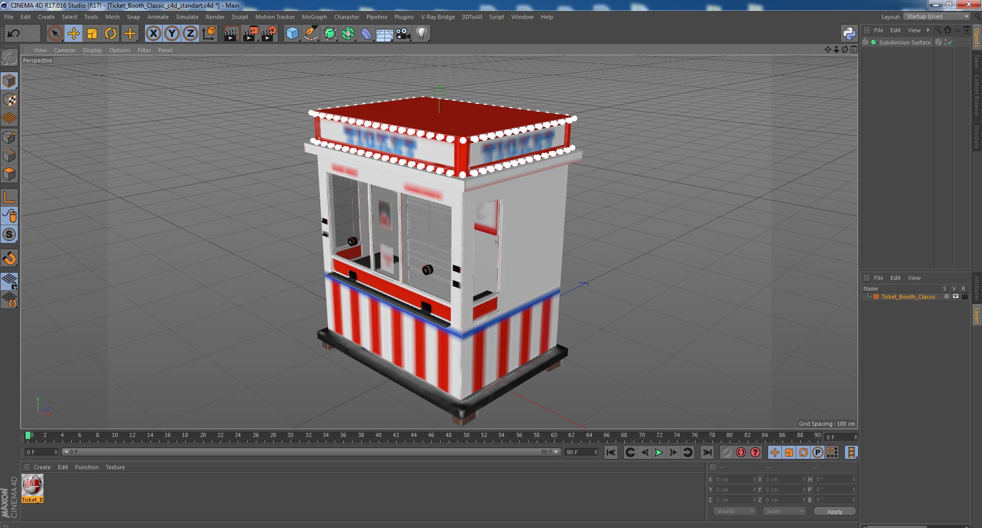 3D model Ticket Booth Classic