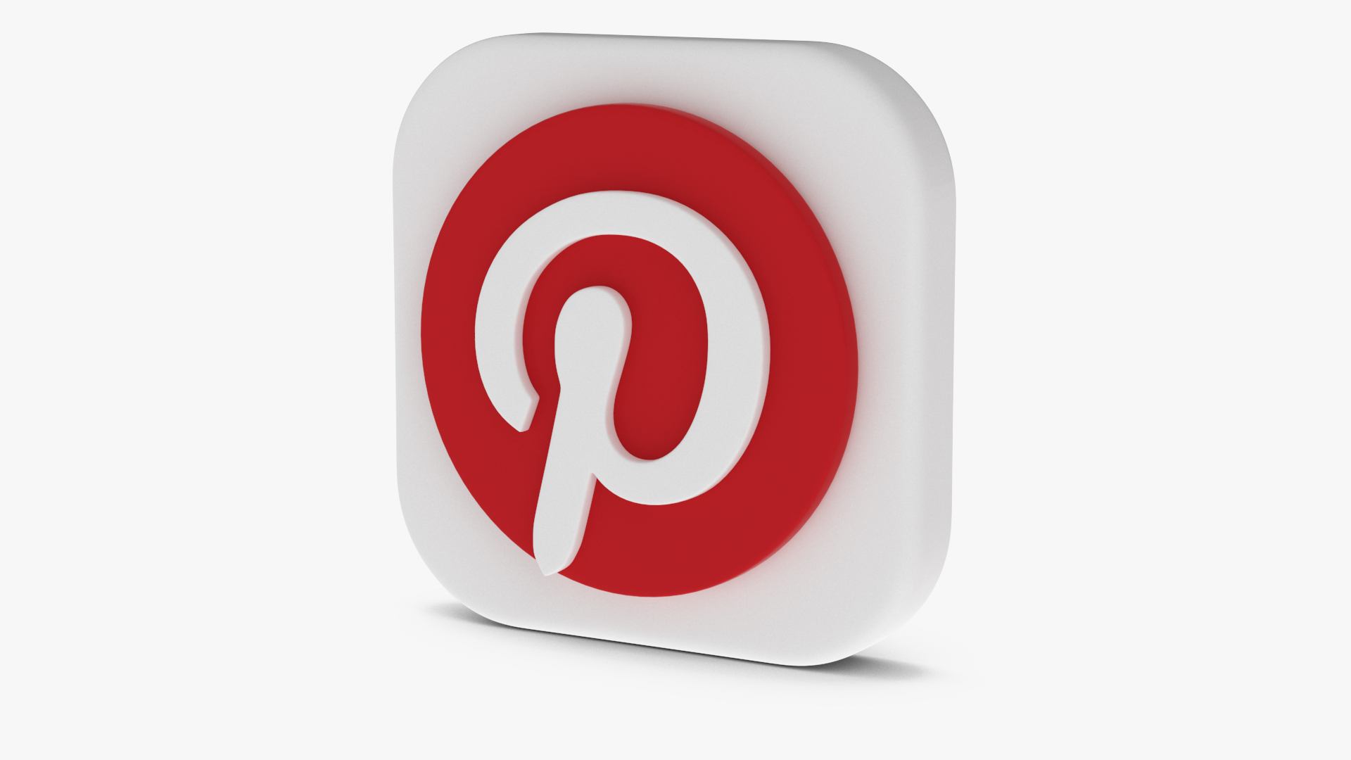 Pinterest Social Media Icon 3D