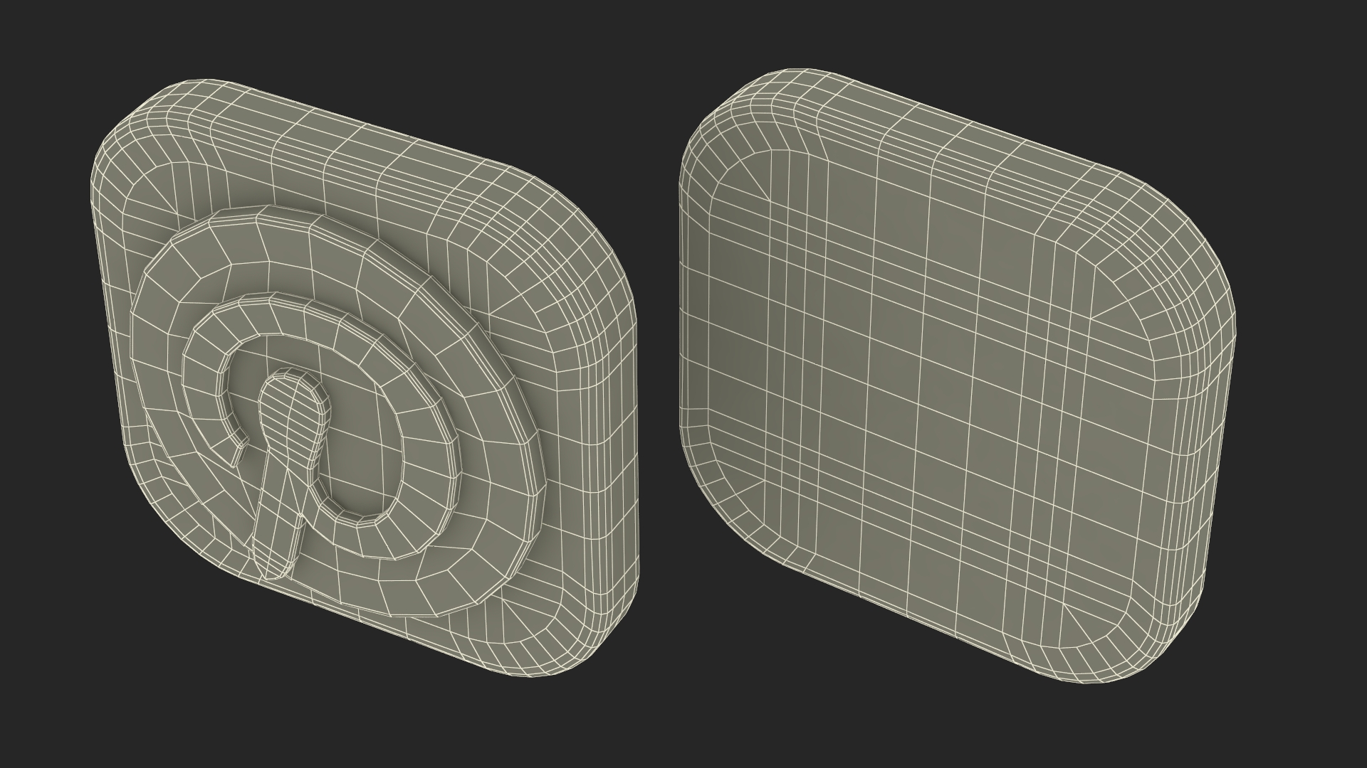 Pinterest Social Media Icon 3D