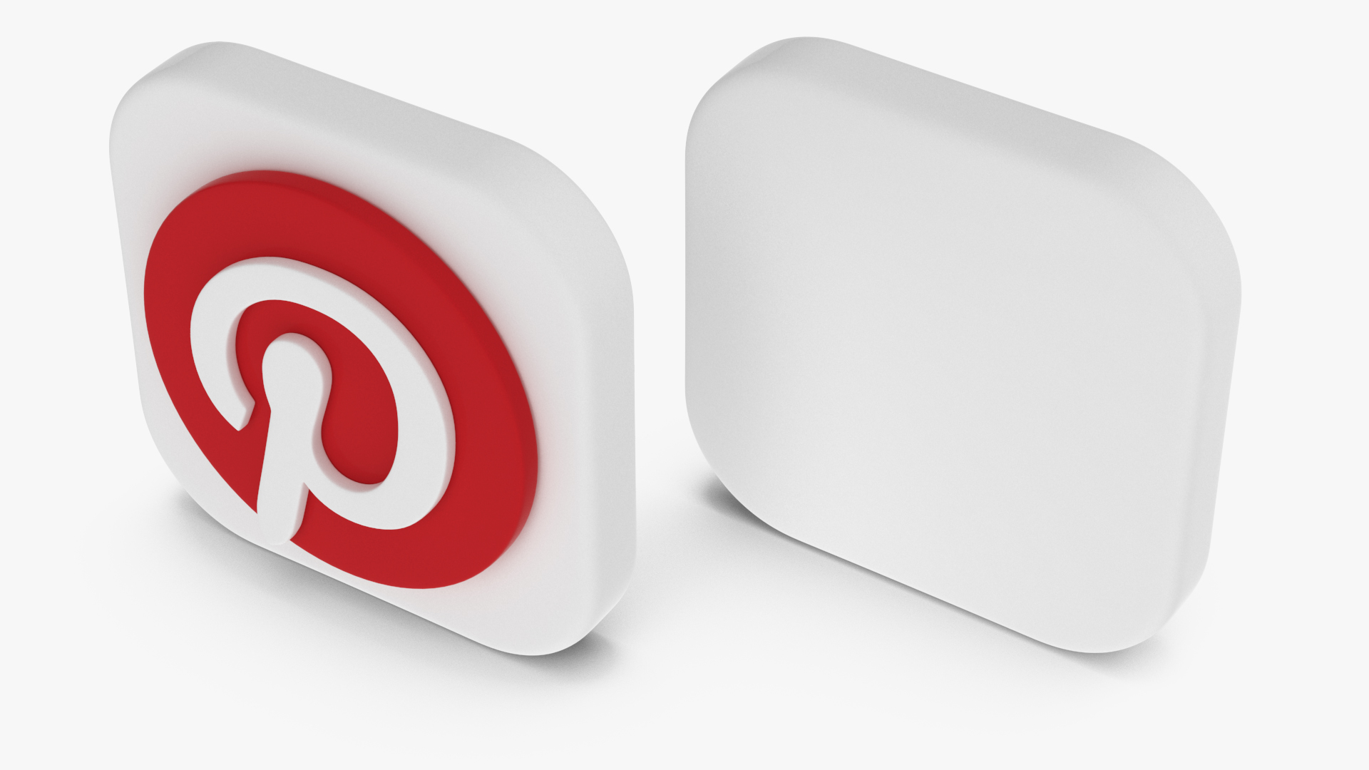 Pinterest Social Media Icon 3D