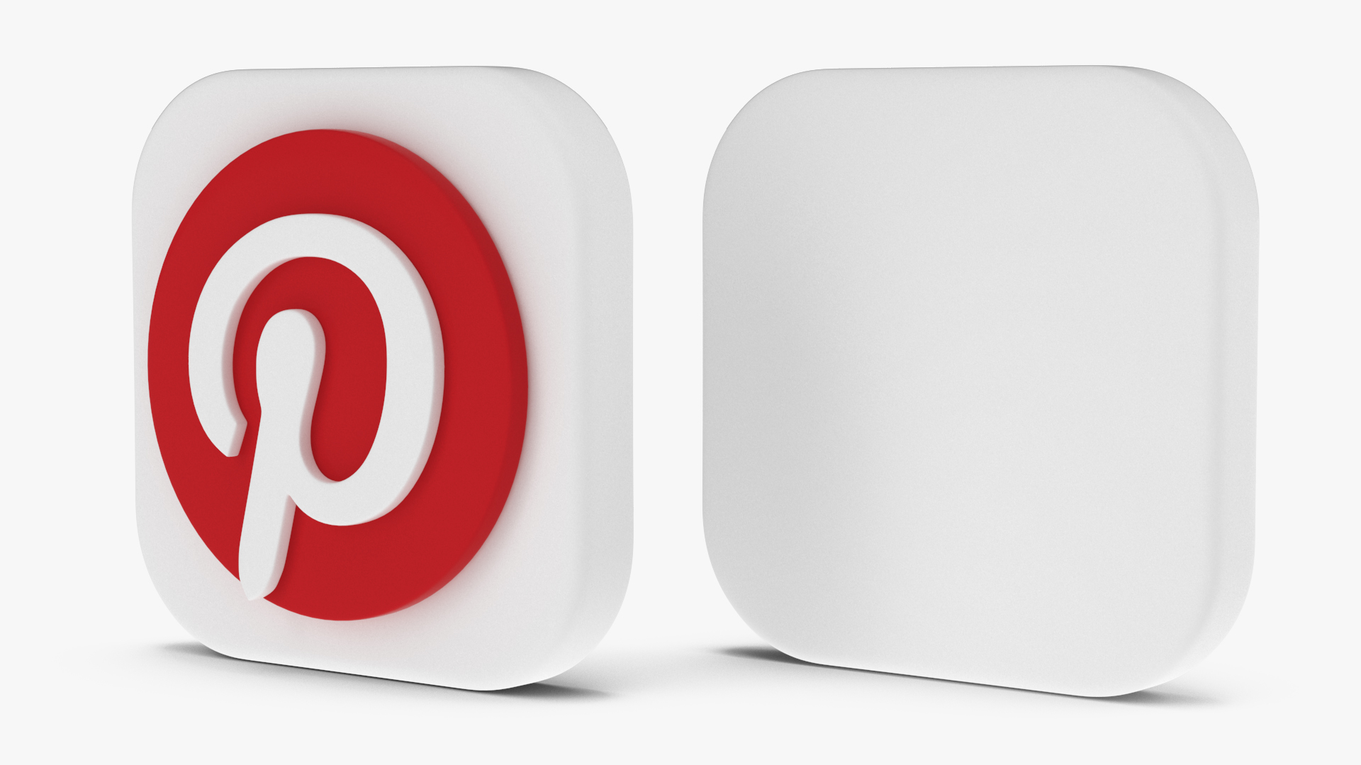 Pinterest Social Media Icon 3D