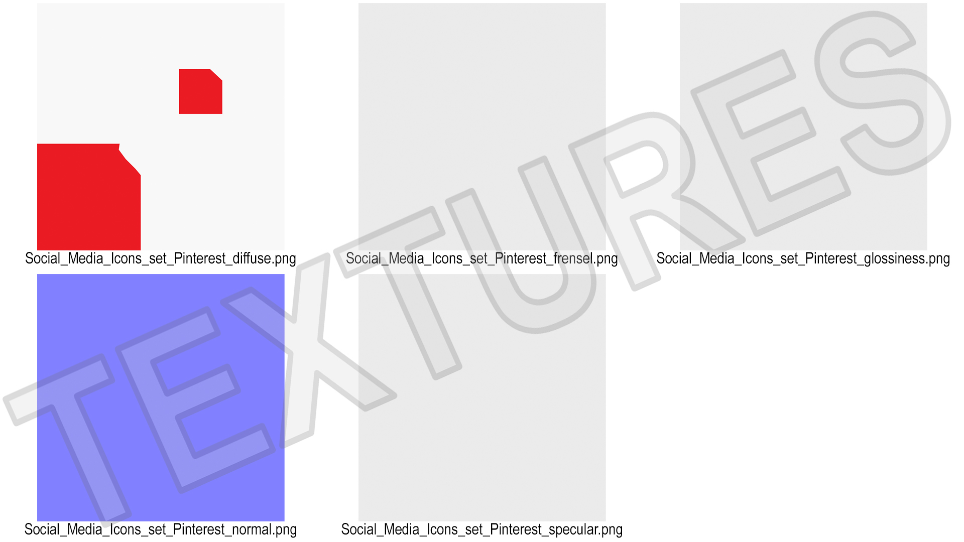 Pinterest Social Media Icon 3D
