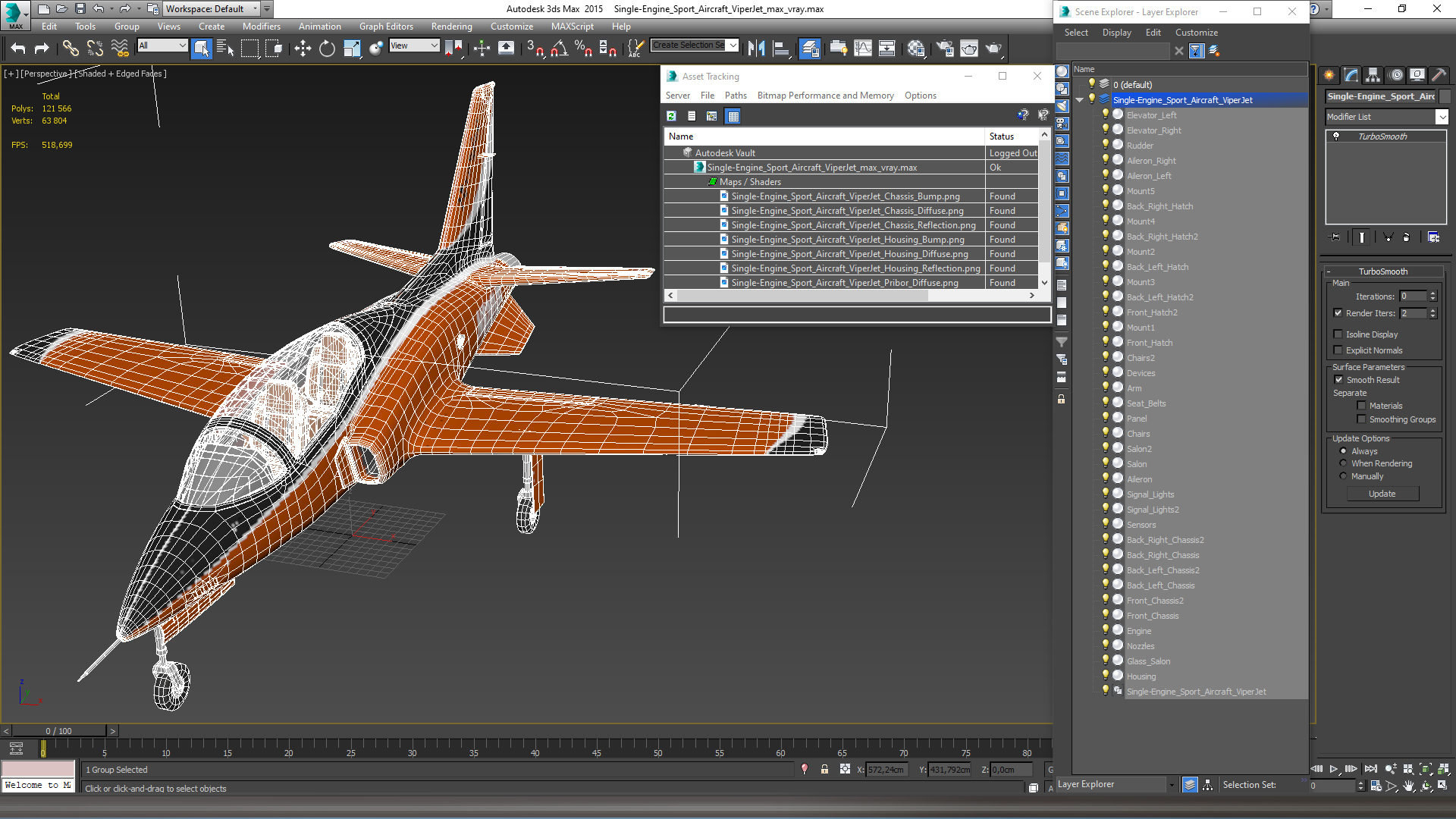 Single-Engine Sport Aircraft ViperJet 3D