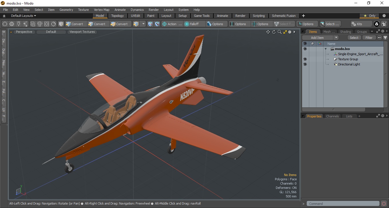 Single-Engine Sport Aircraft ViperJet 3D