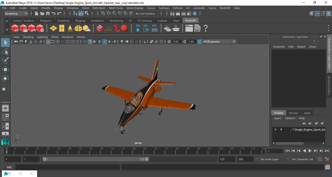 Single-Engine Sport Aircraft ViperJet 3D