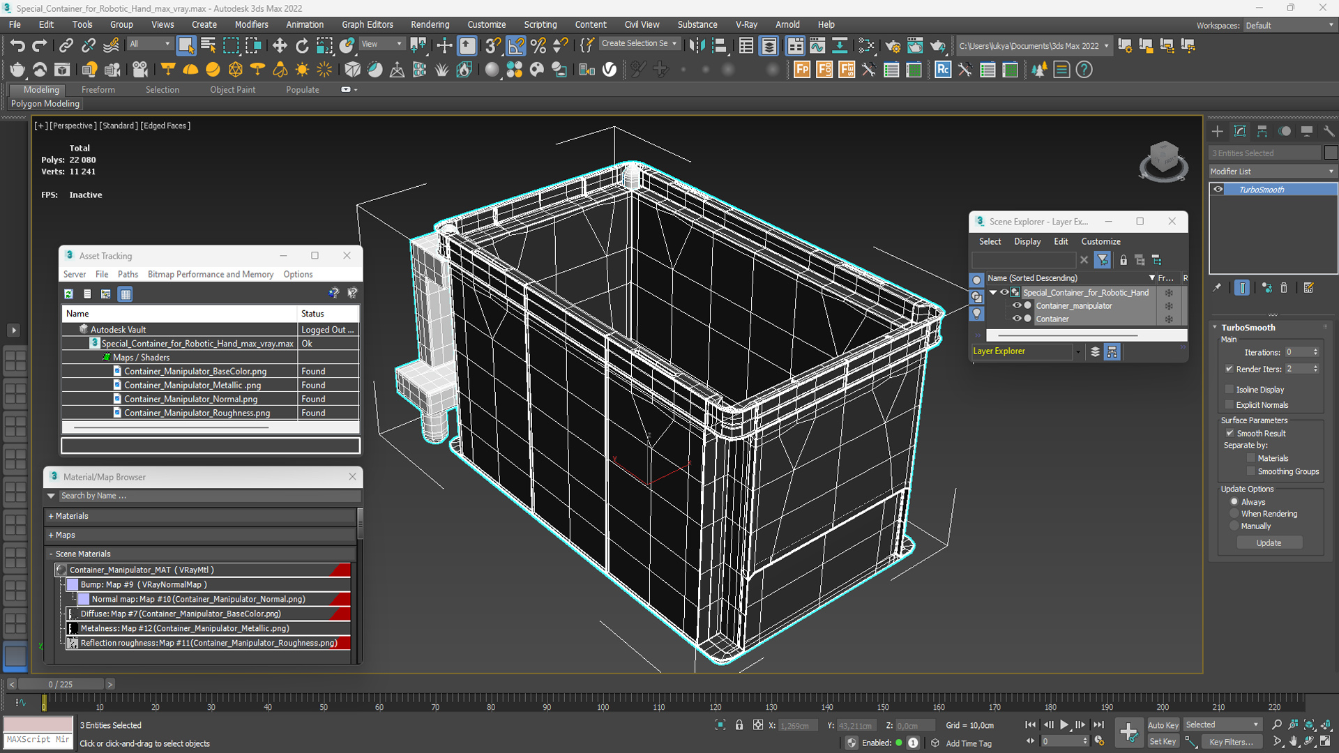 Special Container for Robotic Hand 3D model