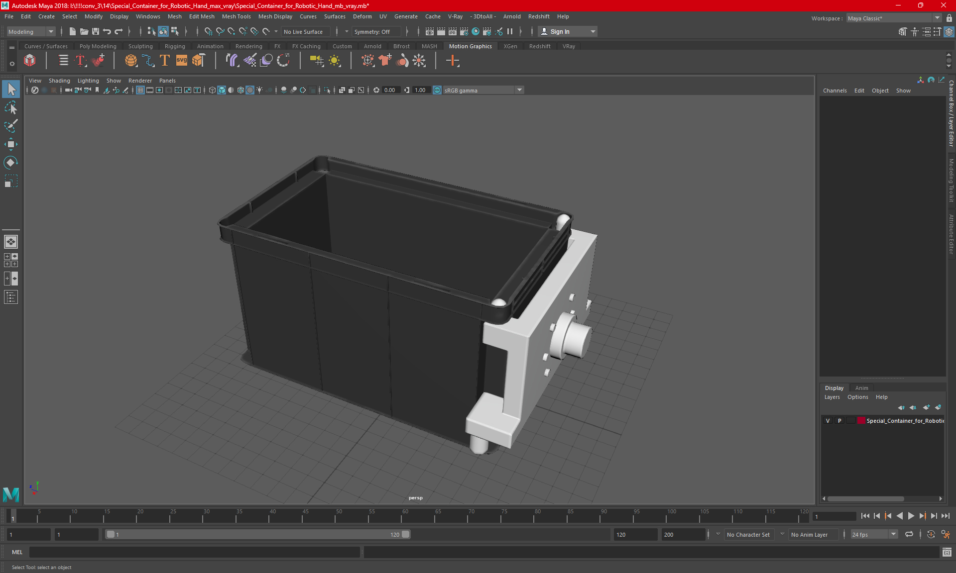 Special Container for Robotic Hand 3D model