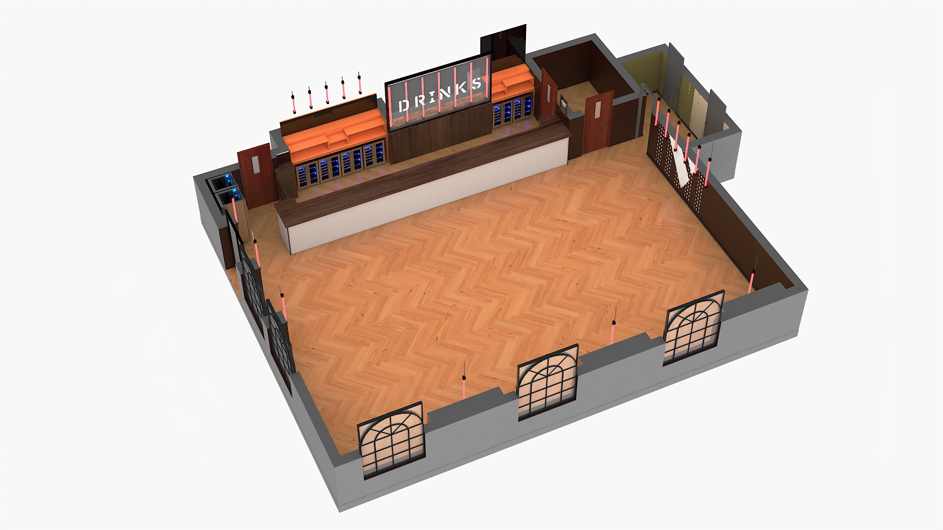 3D model Empty Bar Space
