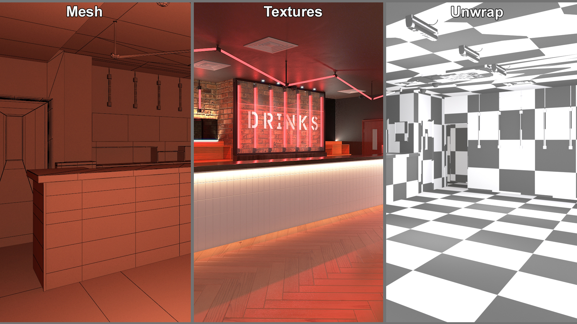 3D model Empty Bar Space