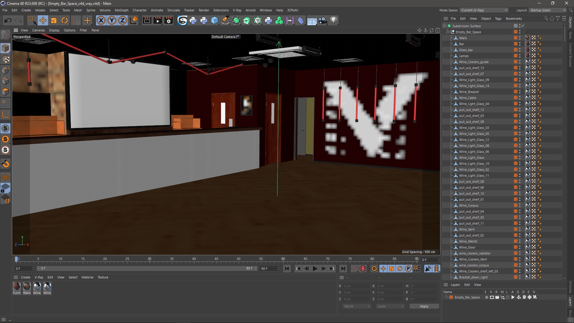 3D model Empty Bar Space