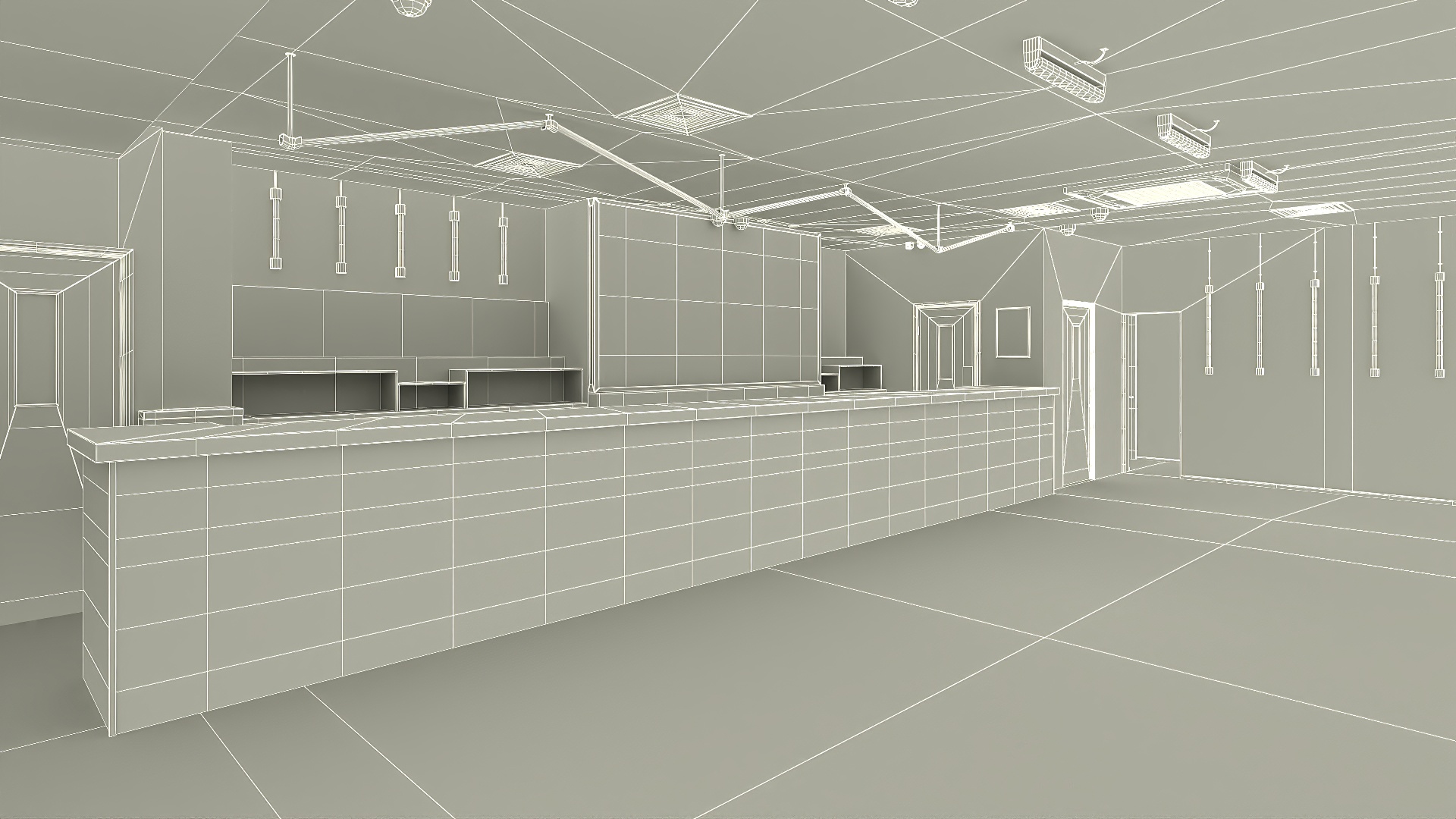 3D model Empty Bar Space