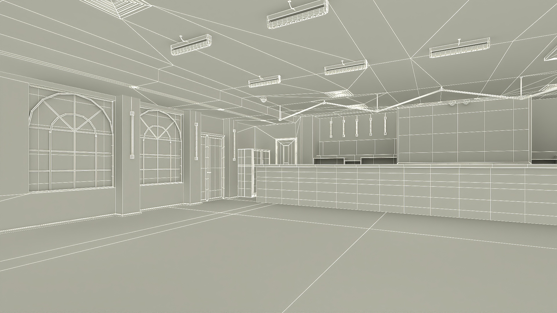 3D model Empty Bar Space