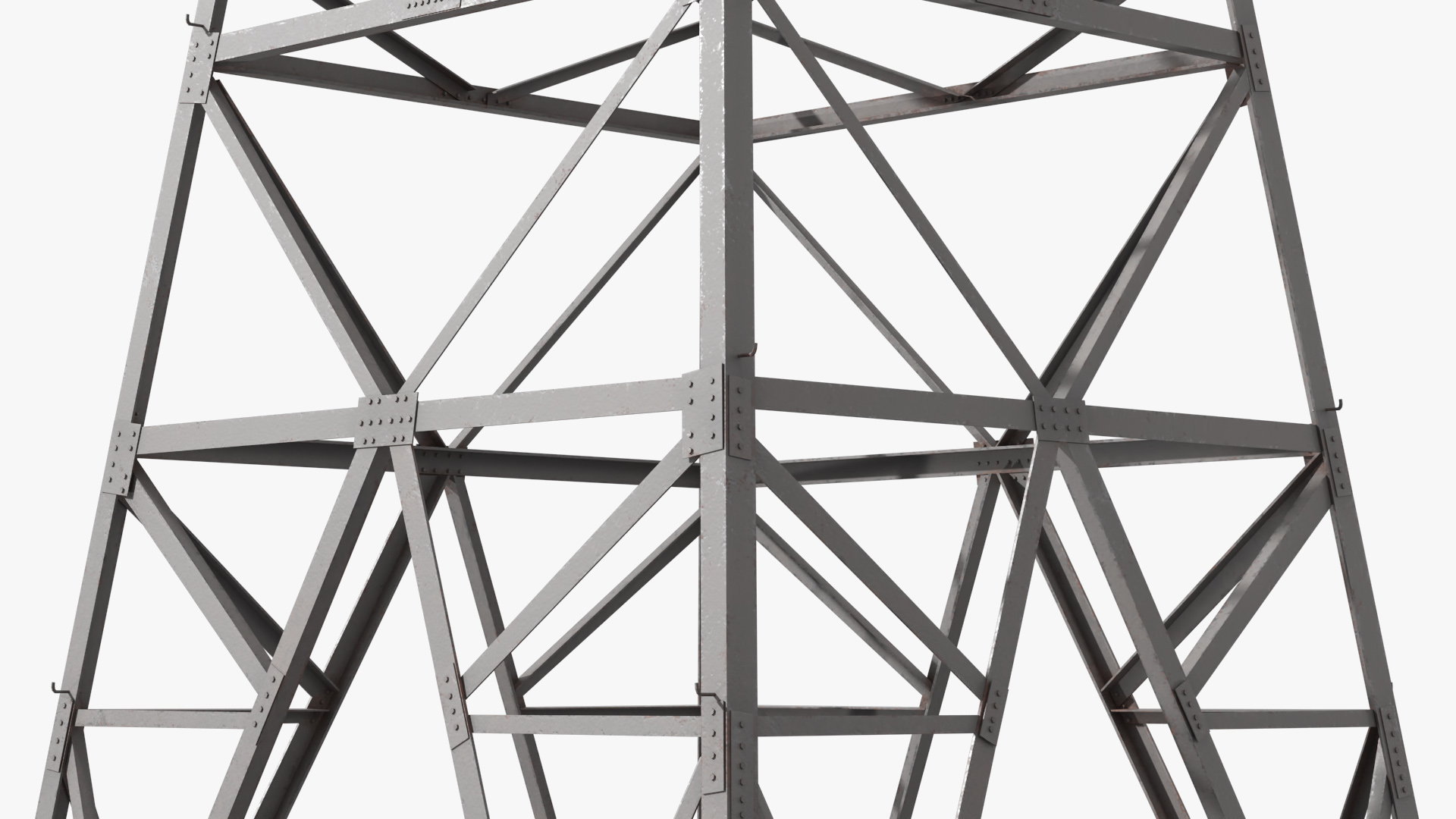 Lattice Electrical Transmission Tower Gray - view 7