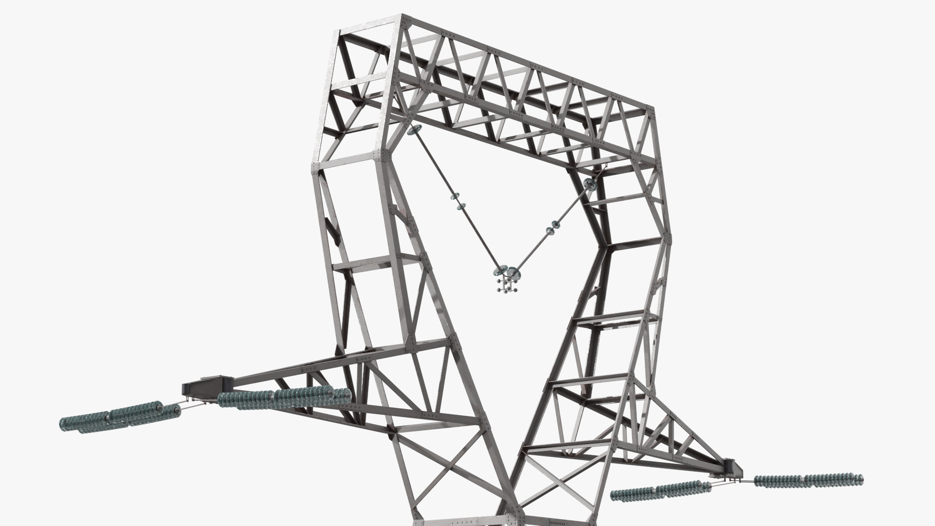 Lattice Electrical Transmission Tower Gray - view 6
