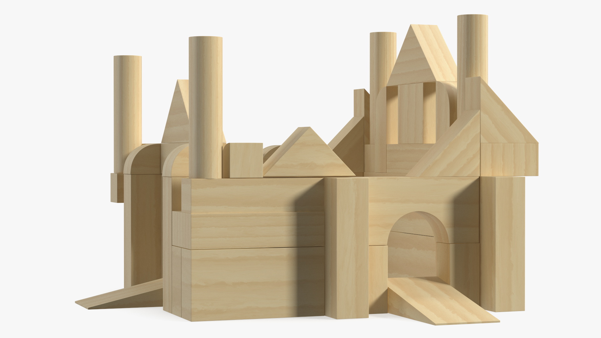 3D model Wooden Constructor Castle