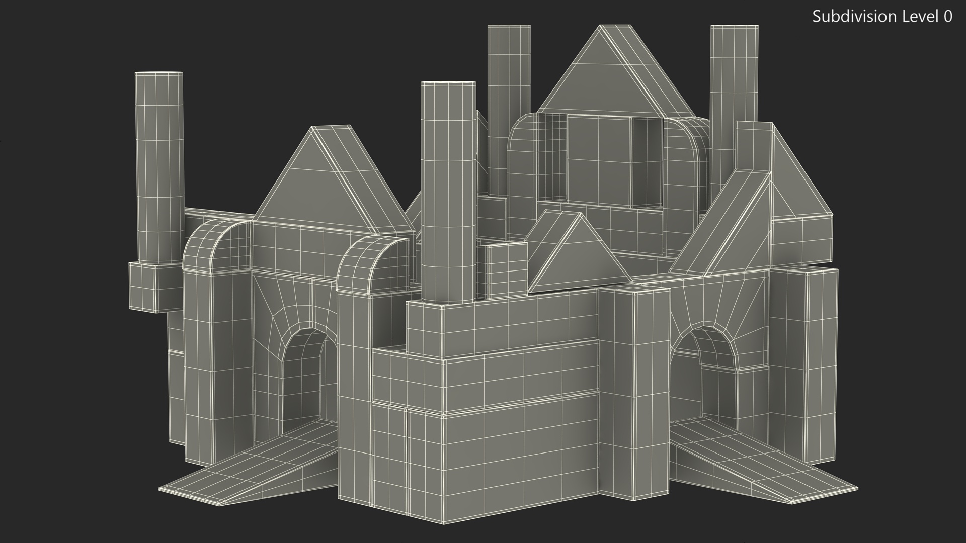 3D model Wooden Constructor Castle