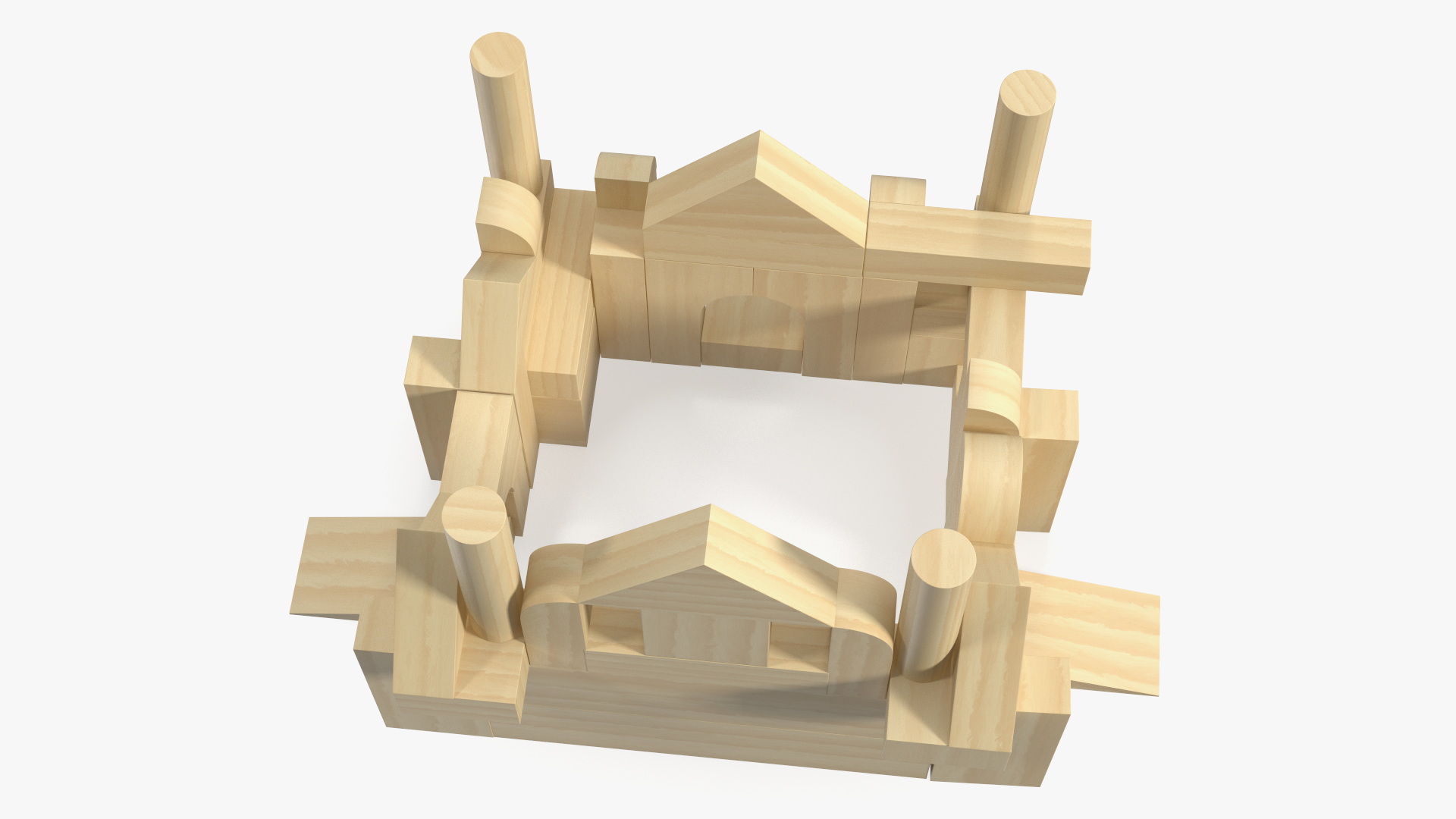 3D model Wooden Constructor Castle