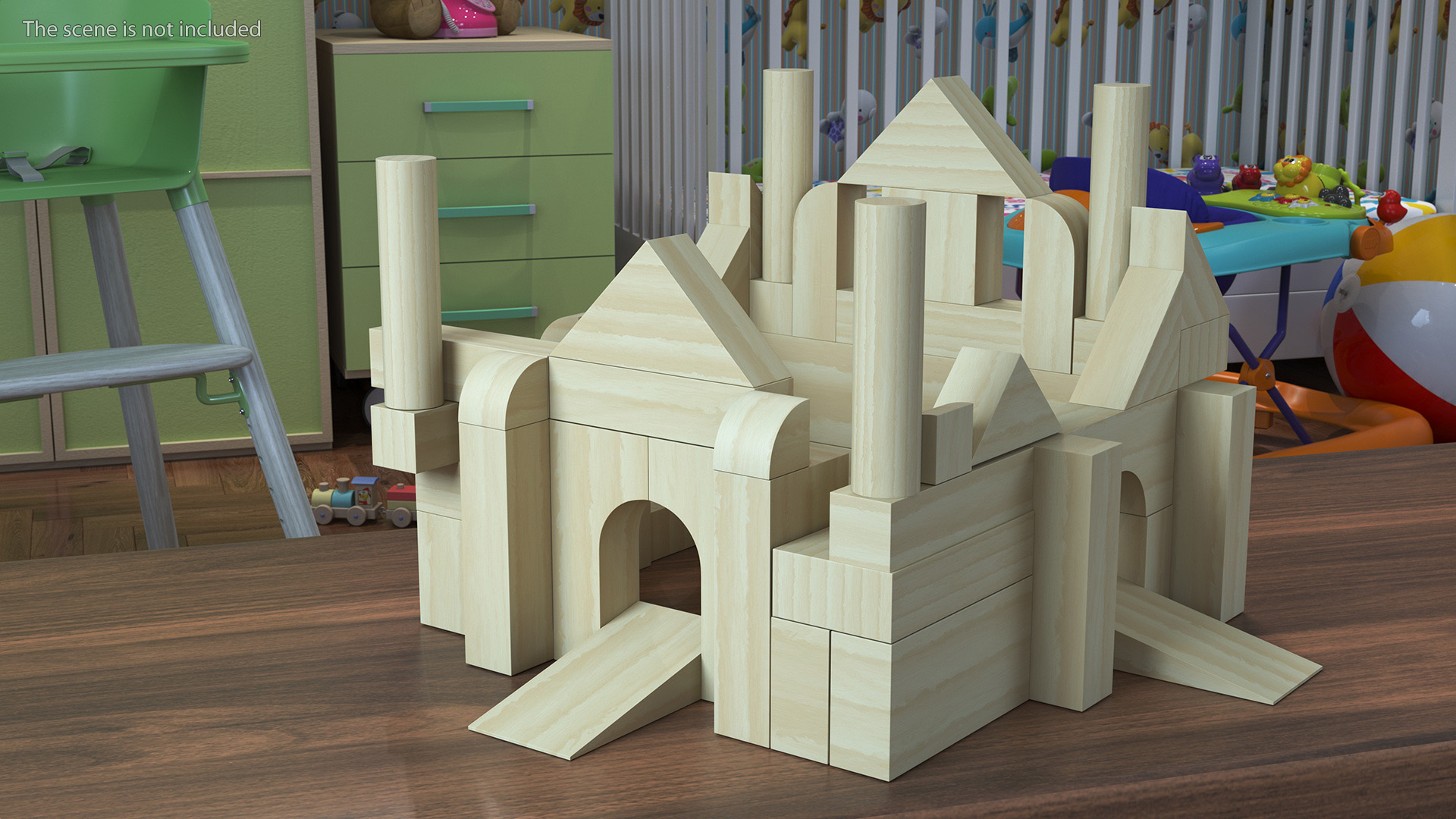 3D model Wooden Constructor Castle