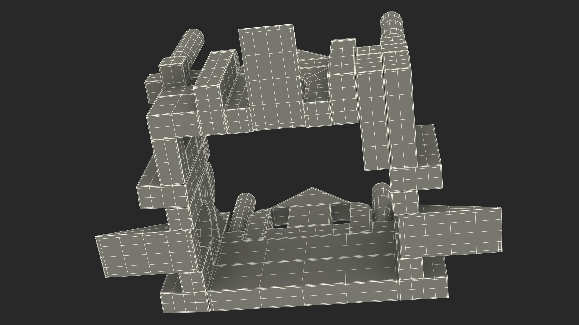 3D model Wooden Constructor Castle