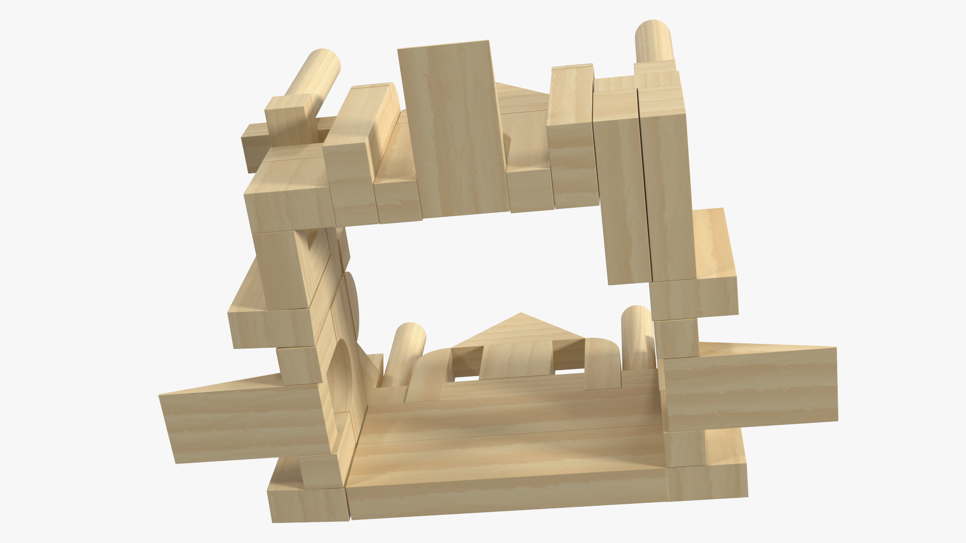 3D model Wooden Constructor Castle