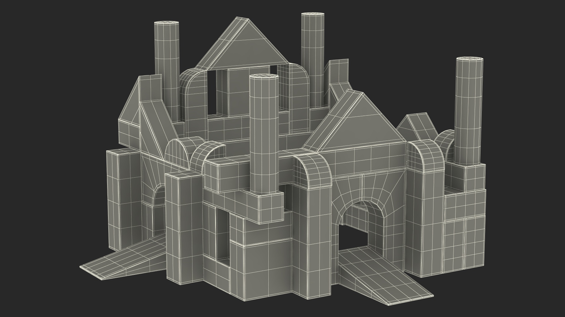 3D model Wooden Constructor Castle