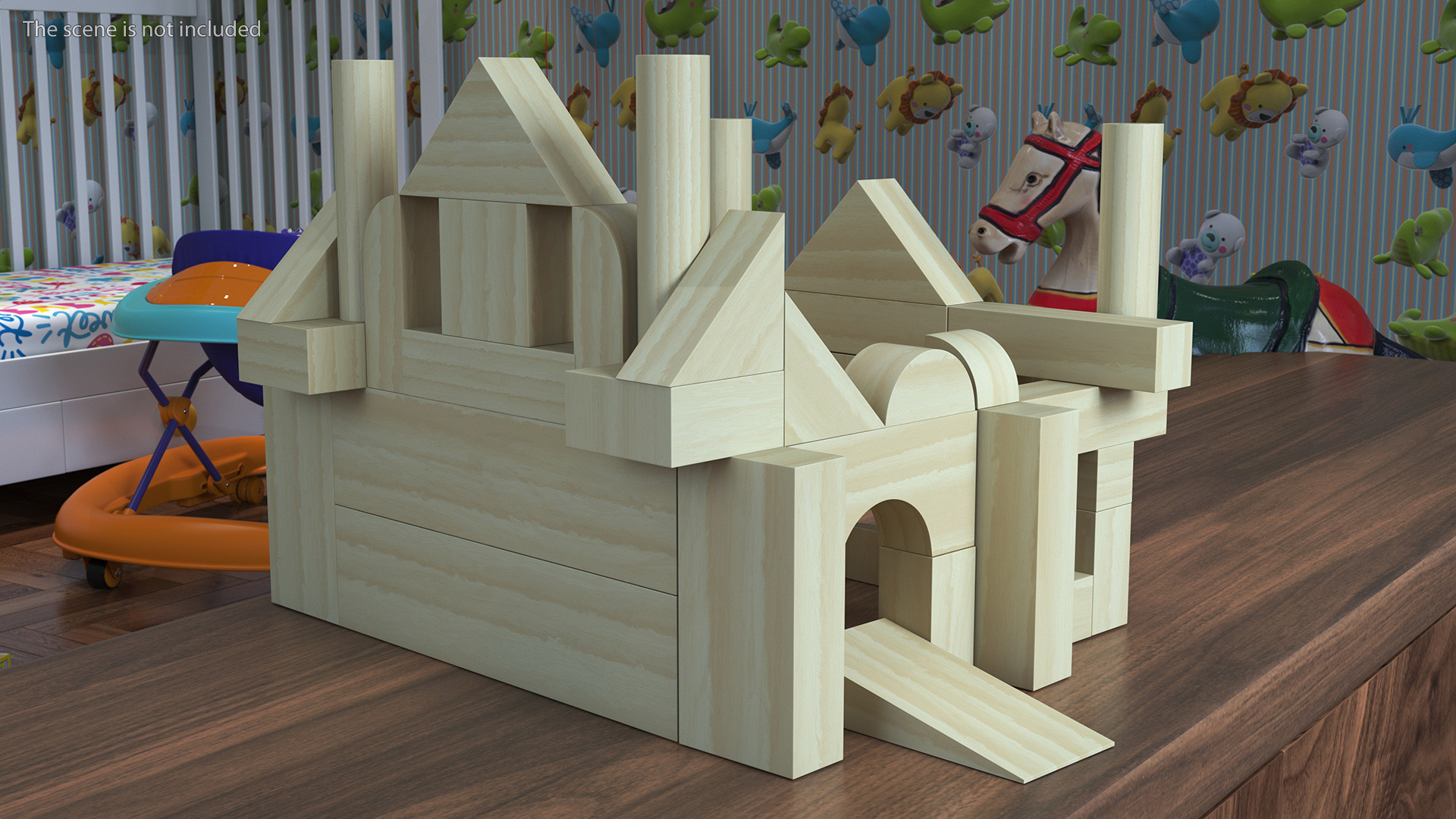 3D model Wooden Constructor Castle