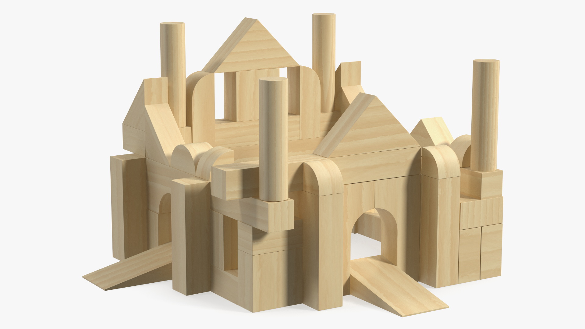 3D model Wooden Constructor Castle