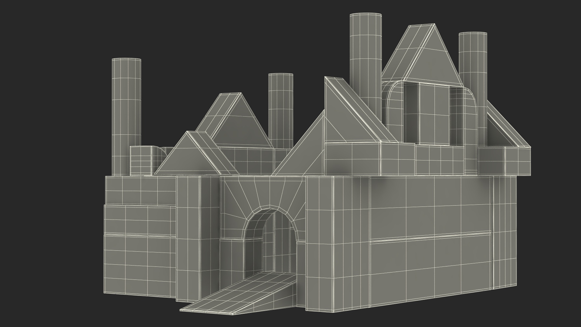 3D model Wooden Constructor Castle