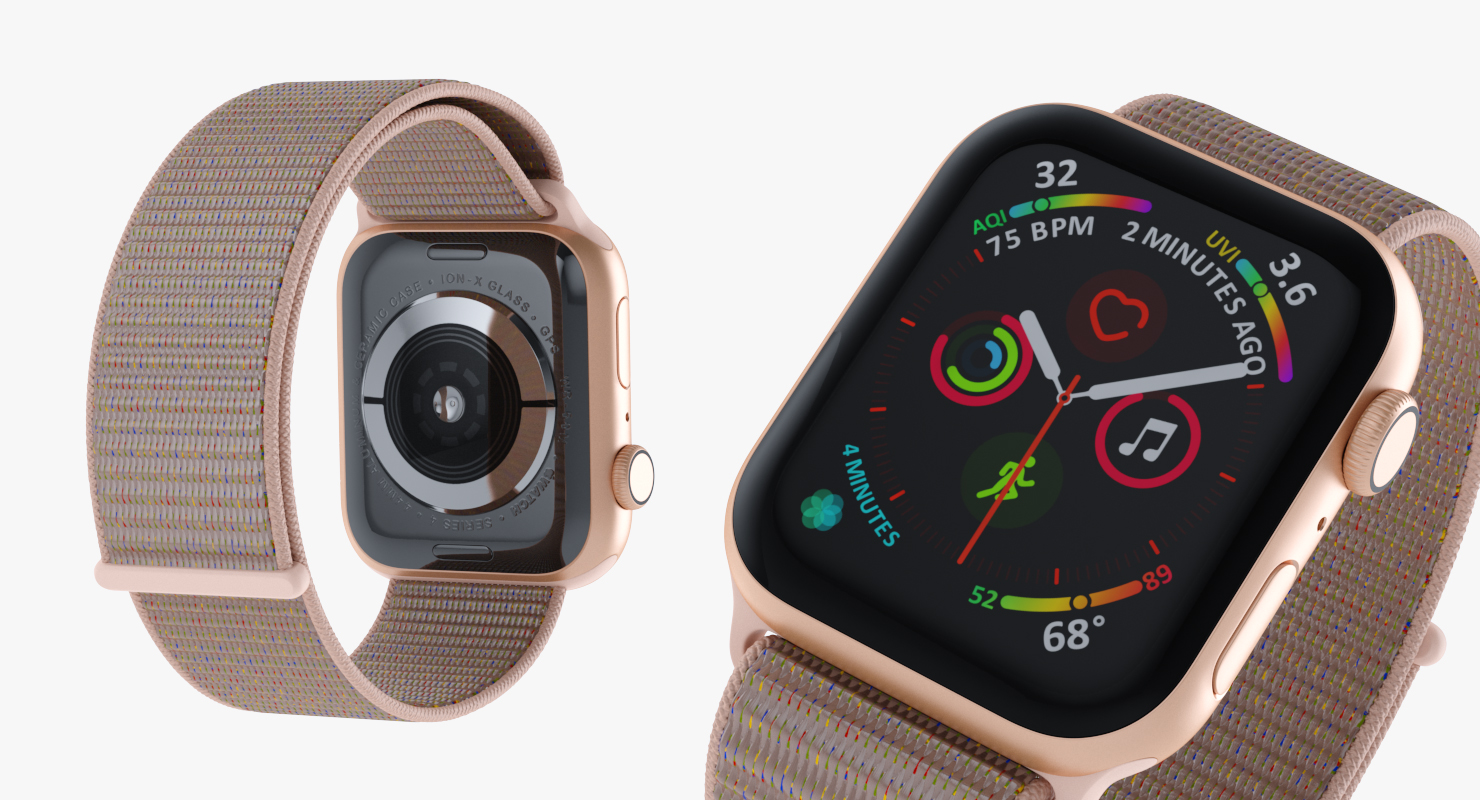 3D model Apple Watch Series 4 Gold