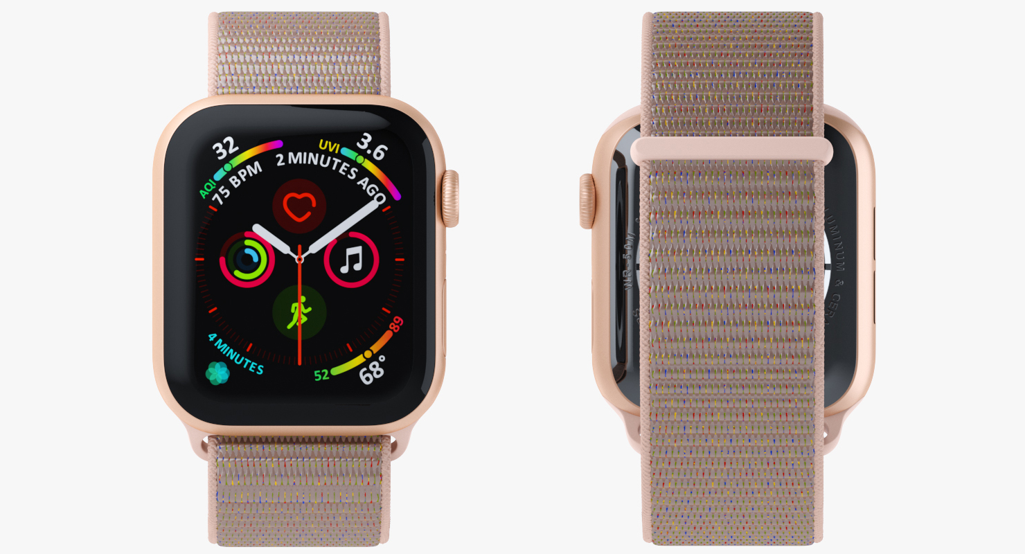 3D model Apple Watch Series 4 Gold